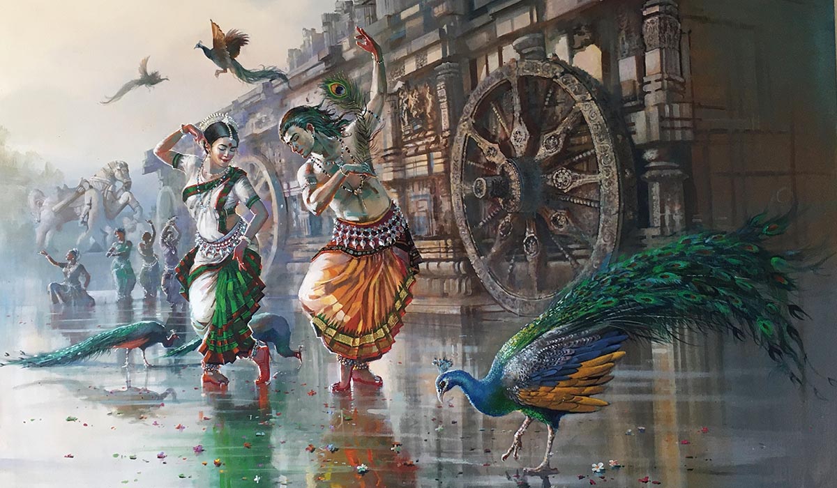 acrylic color painting by artist bijay biswaal
