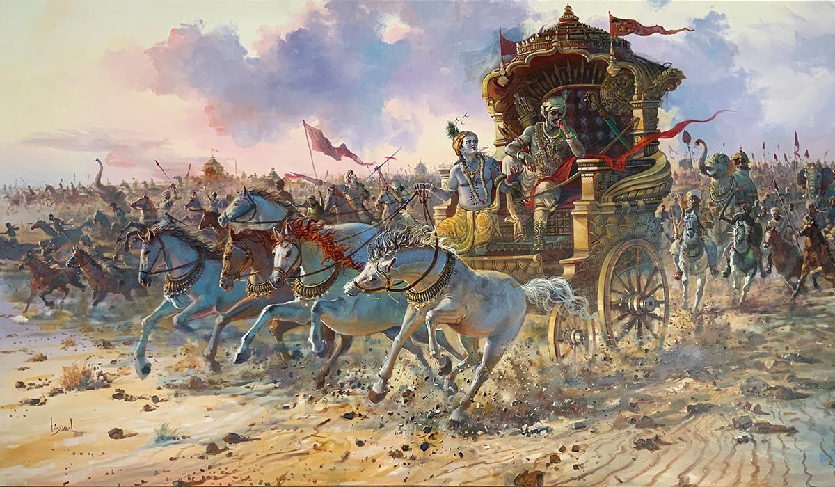 acrylic color painting by artist bijay biswaal