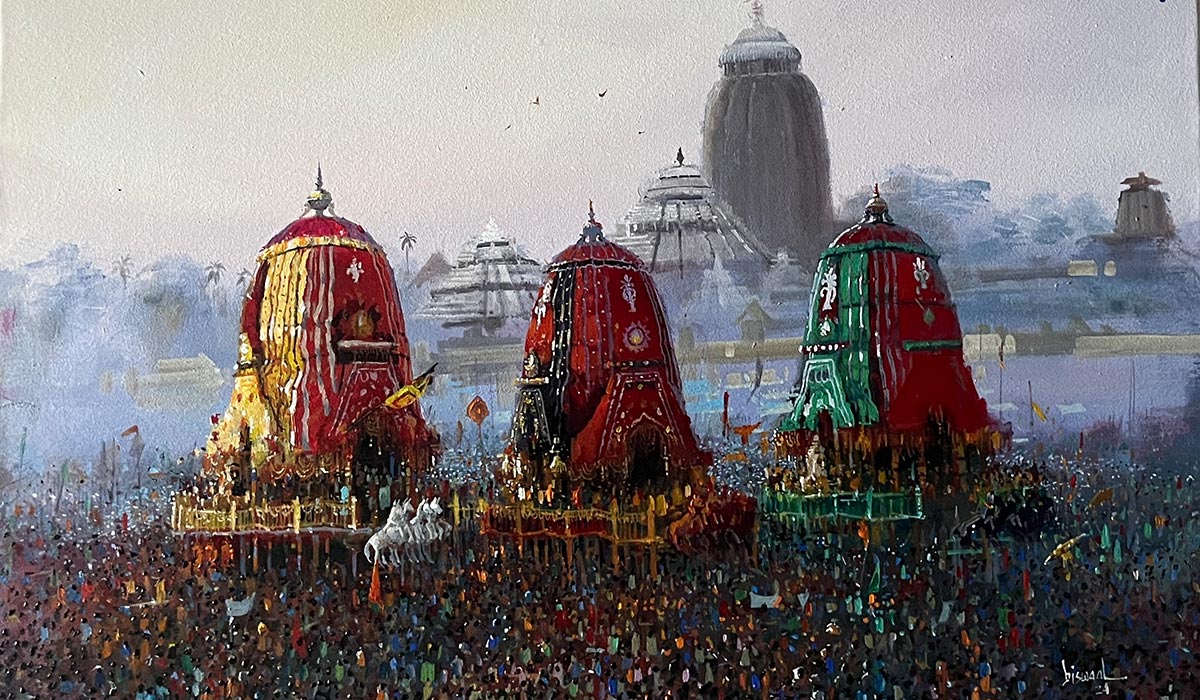 acrylic color painting by artist bijay biswaal