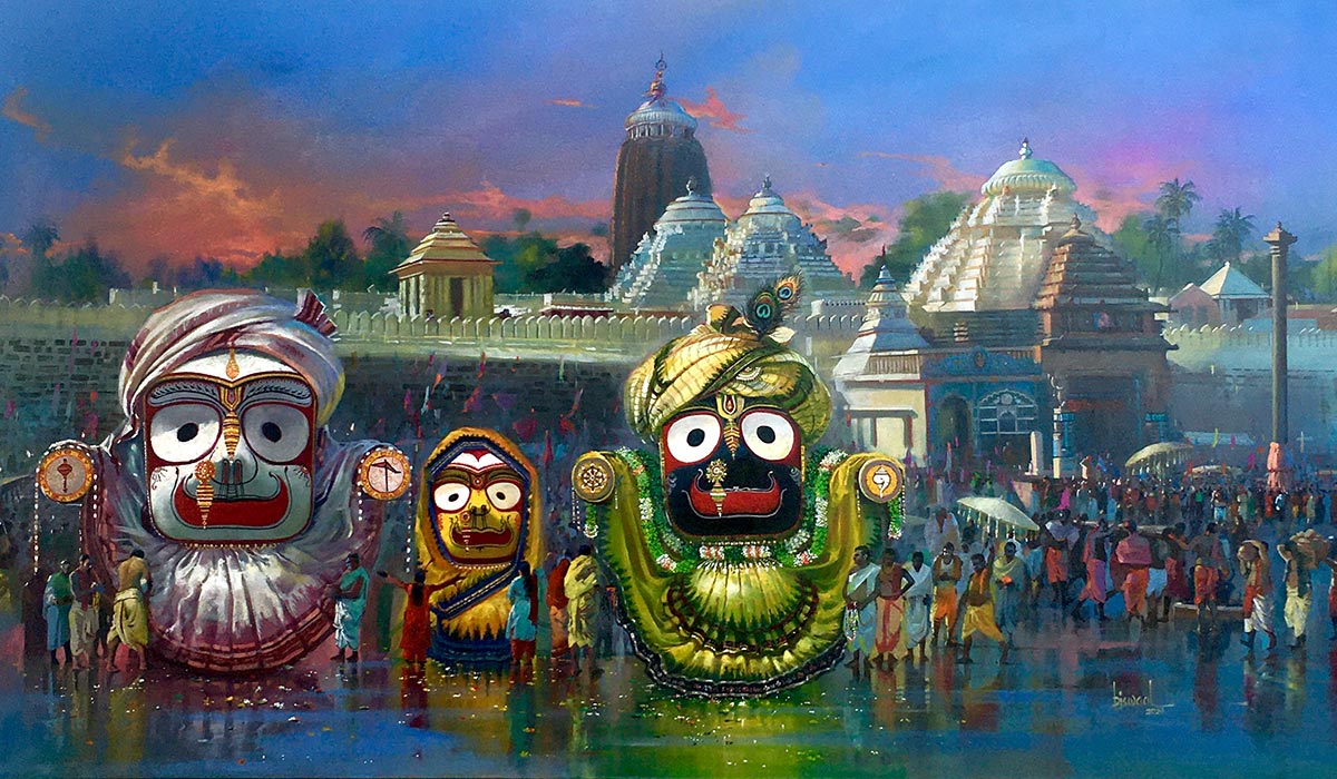 acrylic color painting by artist bijay biswaal